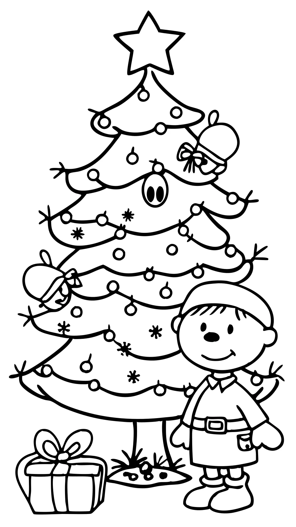 Páginas para colorear de Navidad Charlie Brown